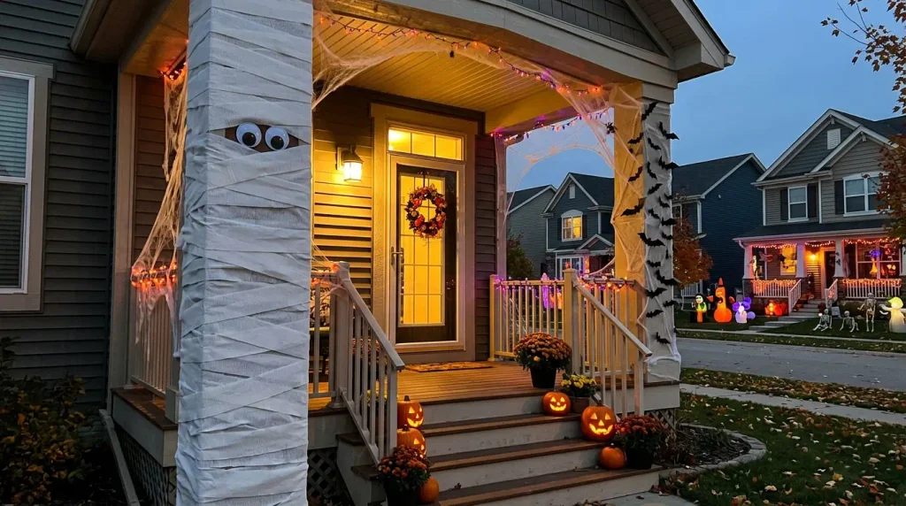 Create a Mummy-Wrapped Porch Column