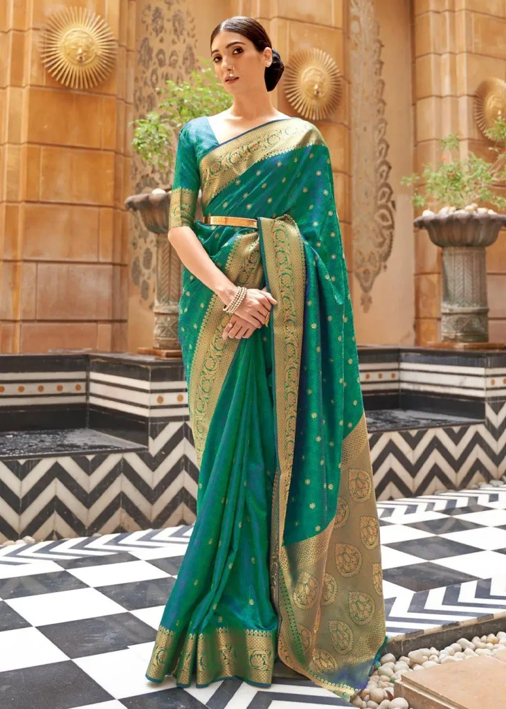 Jewel-Toned Silk Saree