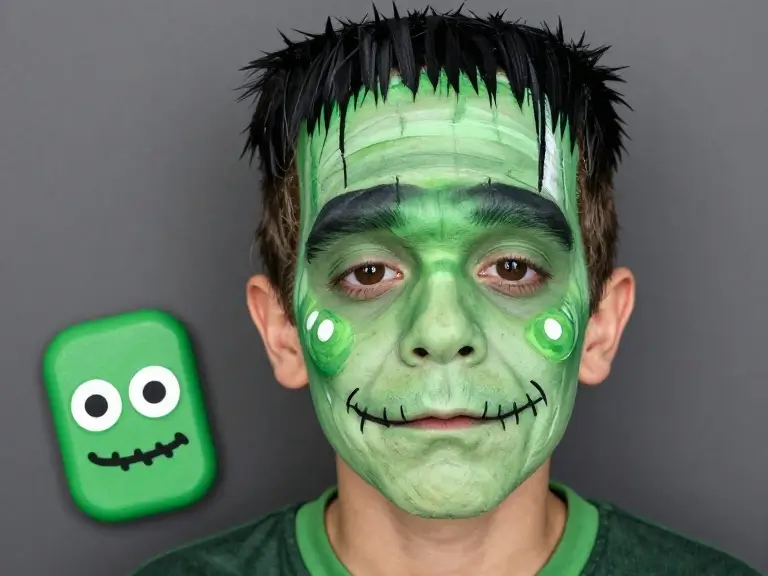 Frankenstein Monster Face Paint