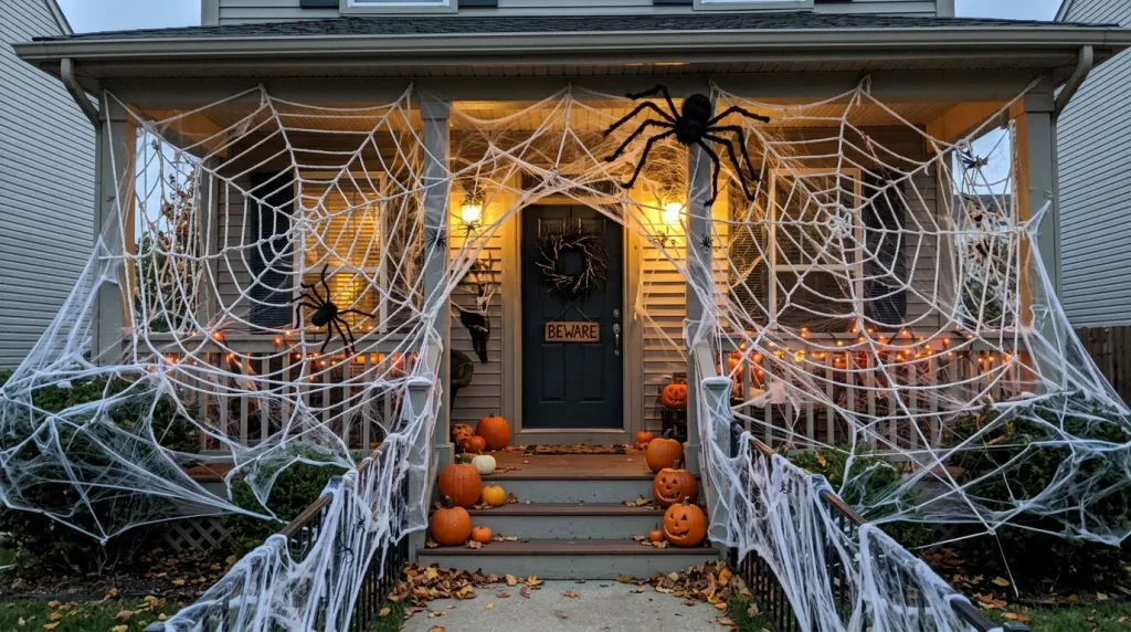 Make a DIY Spiderweb Entrance