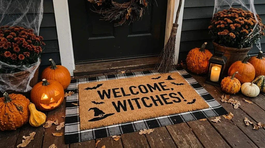 Make a Spooky Front Porch Doormat