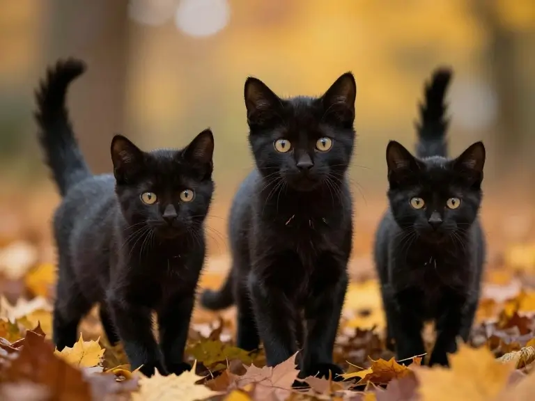 Sweet Little Black Cats and Seasonal Magic