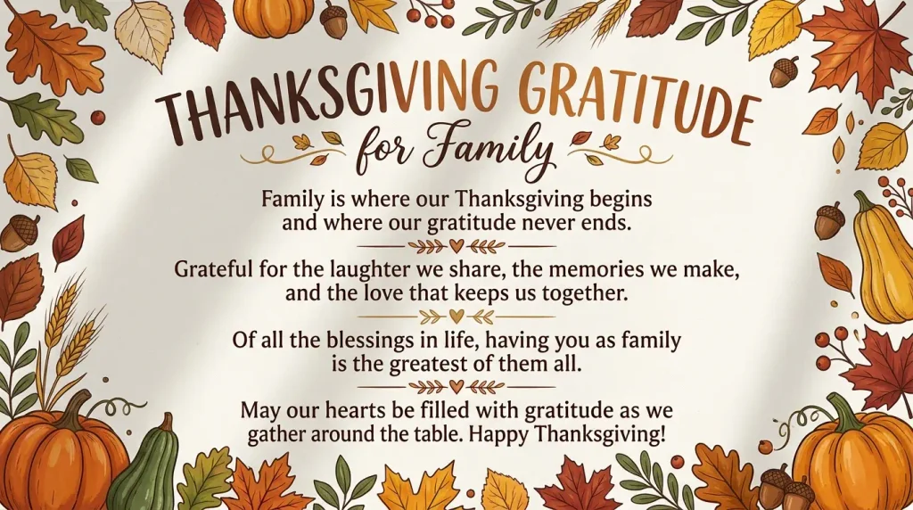 Gratitude Quotes and Messages for Family