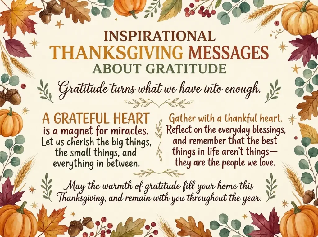 Inspirational Thanksgiving Messages About Gratitude