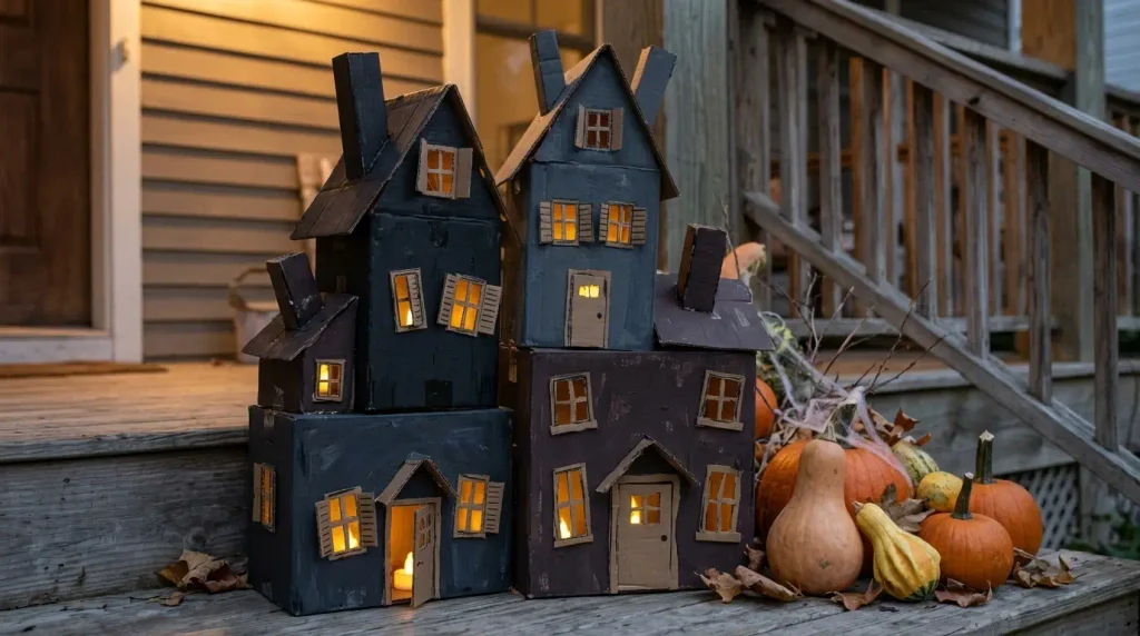 Turn Cardboard Boxes into Haunted Houses